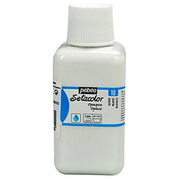 Pébéo Setacolor tekstilmaling, hvit, 250 ml/ 1 fl.