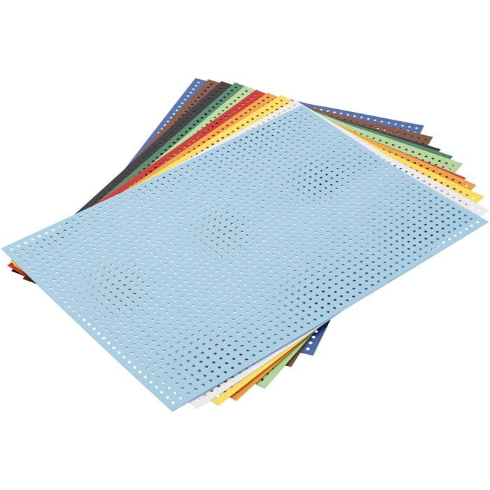 Sykartong, str. 17,5x24,5 cm, ass. farger, 10 ark/ 1 pk.