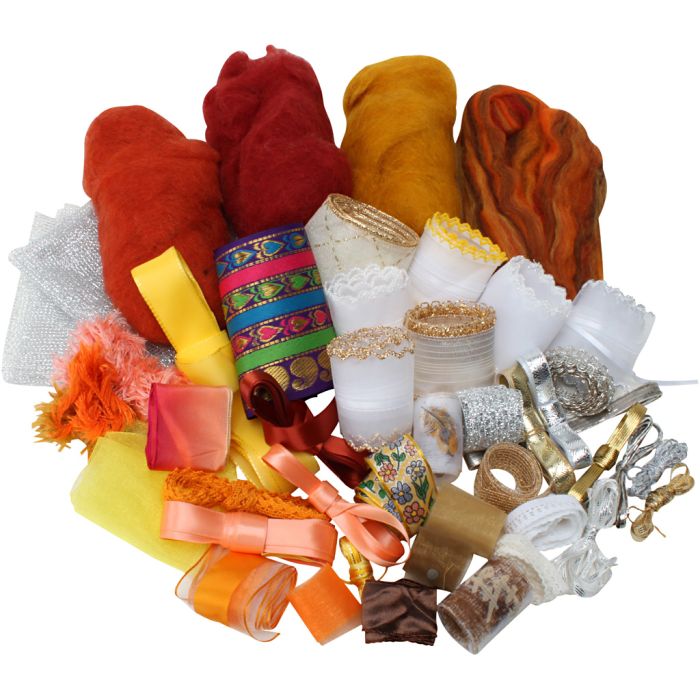 Dekopose, orange, gul, 1 stk.