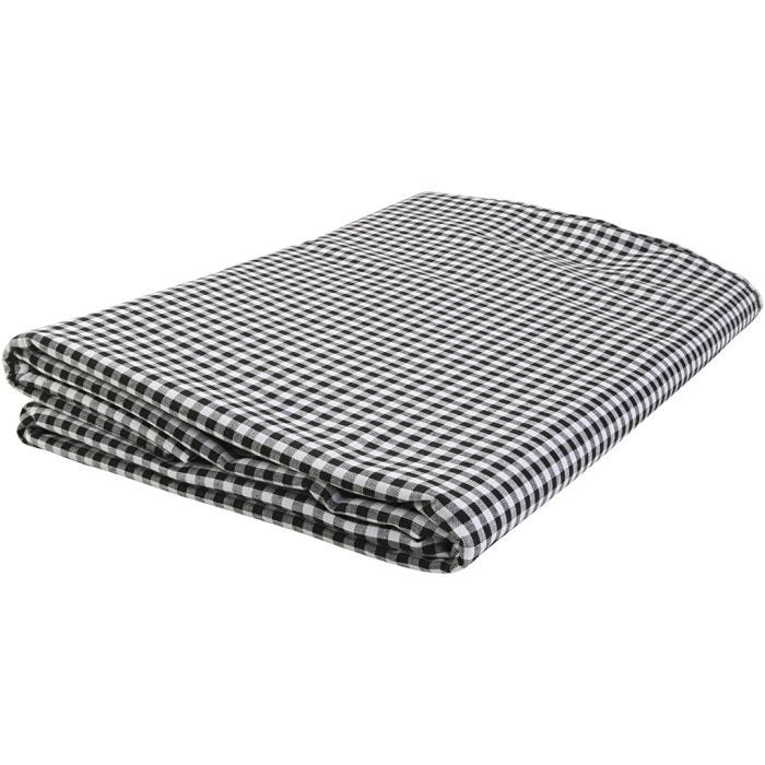 Bomullsstoff, B: 145 cm, svart, hvit, 5 m/ 1 pk.