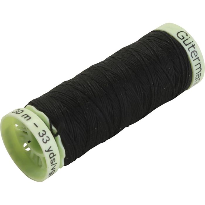Knapphulls tråd, svart, 30 m/ 1 rl.