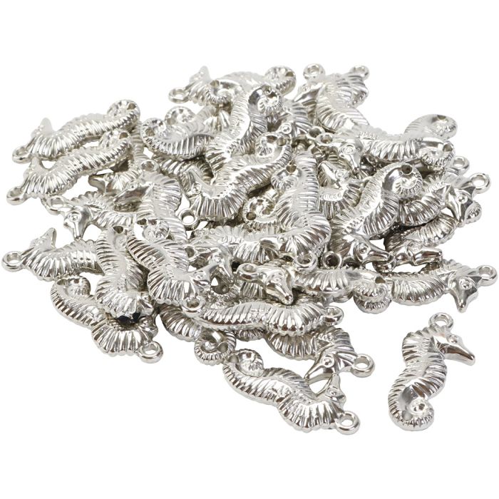 Sjøhestcharms, str. 28x12 mm, ca. 50 stk., 50 g/ 1 pose