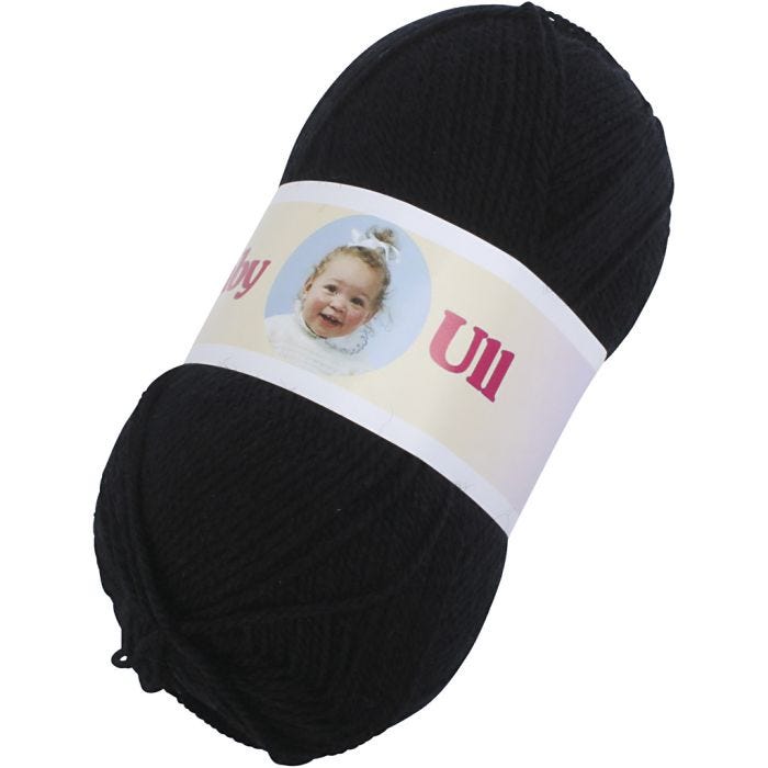 Baby Ullgarn, svart, 50 g/ 1 nst.