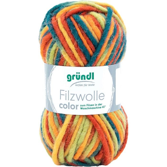 Kraftig ullgarn, multicolour, 50 g/ 1 nst.