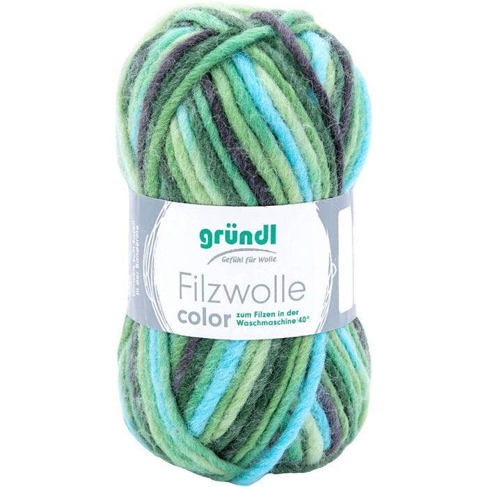 Kraftig ullgarn, grønn olje, 50 g/ 1 nst.