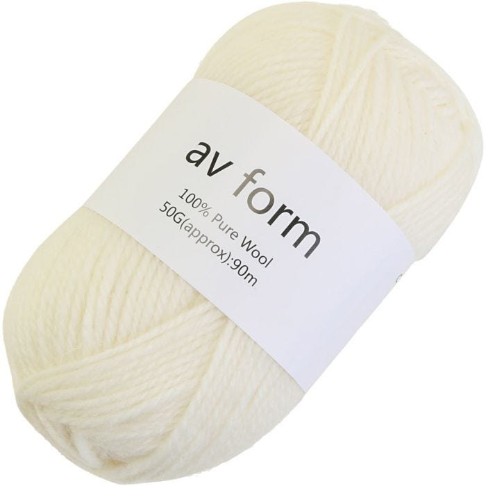 Ullgarn, råhvit, 50 g/ 1 stk.