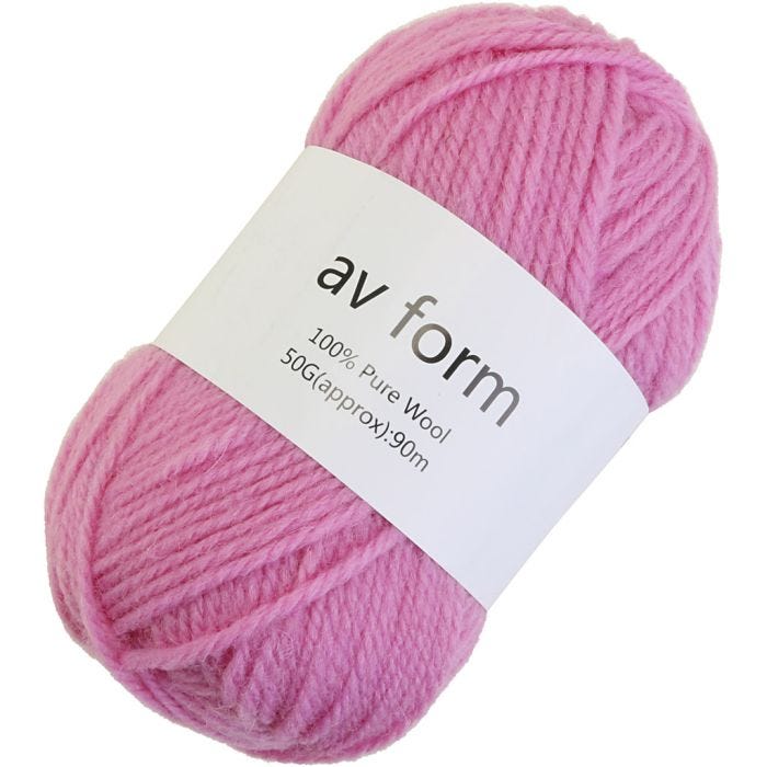 Ullgarn, rosa, 50 g/ 1 stk.