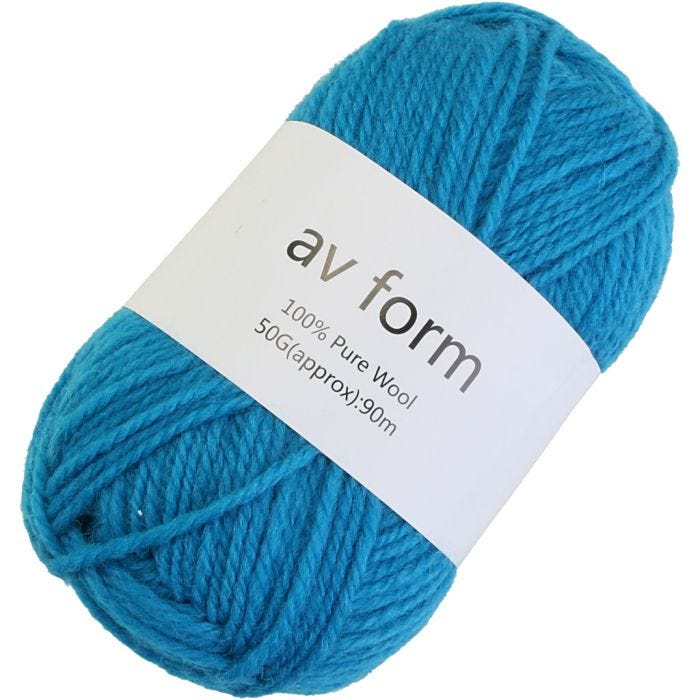 Ullgarn, blå, 50 g/ 1 stk.