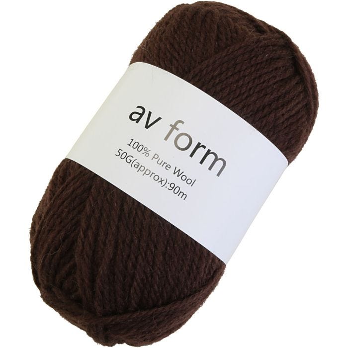 Ullgarn, brun, 50 g/ 1 stk.