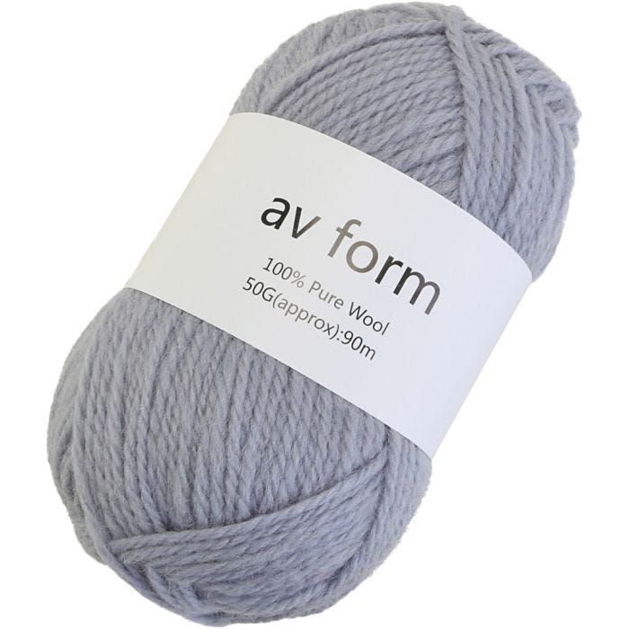 Ullgarn, lys grå, 50 g/ 1 stk.