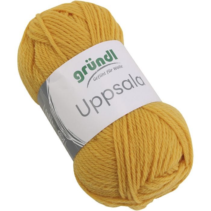 Ullgarn, L: 125 M, gul, 50 g/ 1 stk.