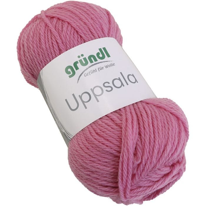 Ullgarn, L: 125 M, pink, 50 g/ 1 stk.