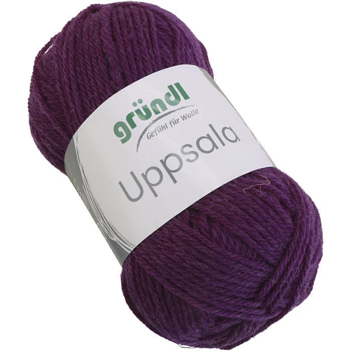 Ullgarn, L: 125 M, lilla, 50 g/ 1 stk.