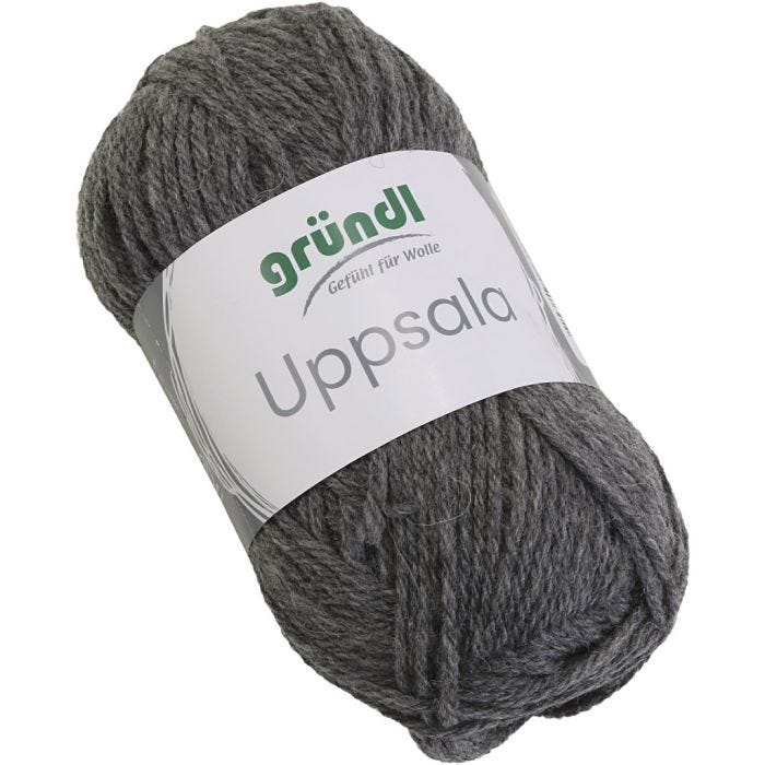 Ullgarn, L: 125 M, gråmelert, 50 g/ 1 stk.