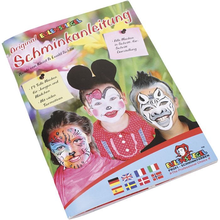 Eulenspiegel hefte med ansiktsmaling, 1 stk.