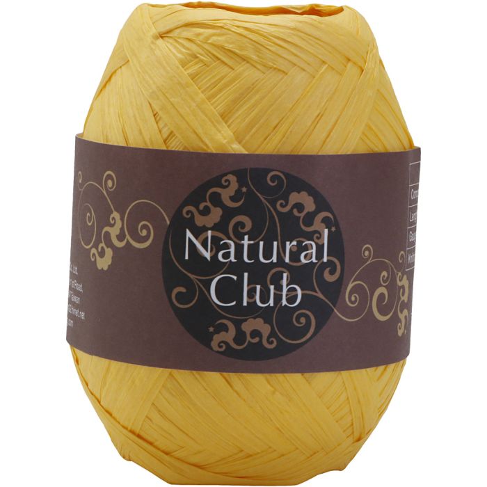 Raffia papirgarn, gul, 75 m/ 1 stk.