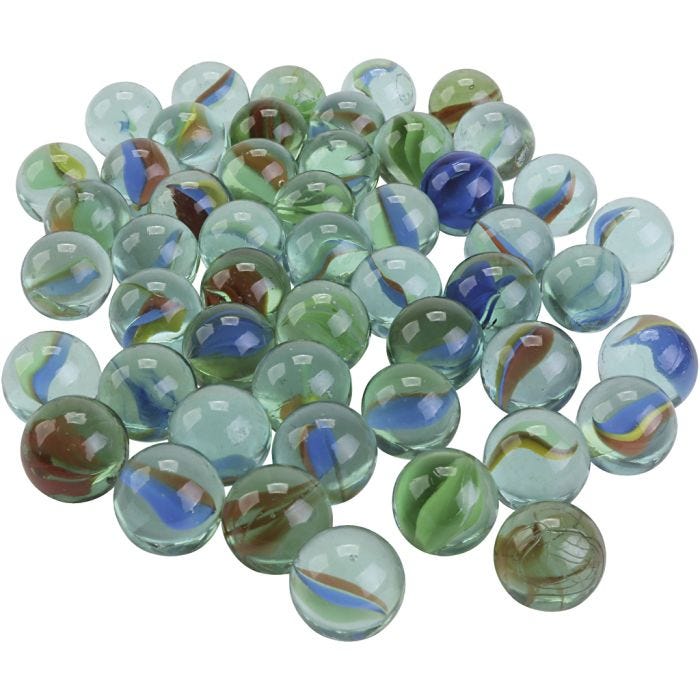 Glasskuler, dia. 16 mm, 100 stk./ 1 pk.