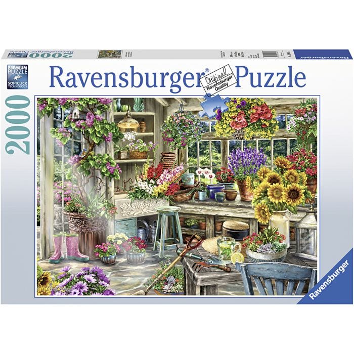 Ravensburger puslespill kattunger, blomster, 2000 brikker, 1 stk.