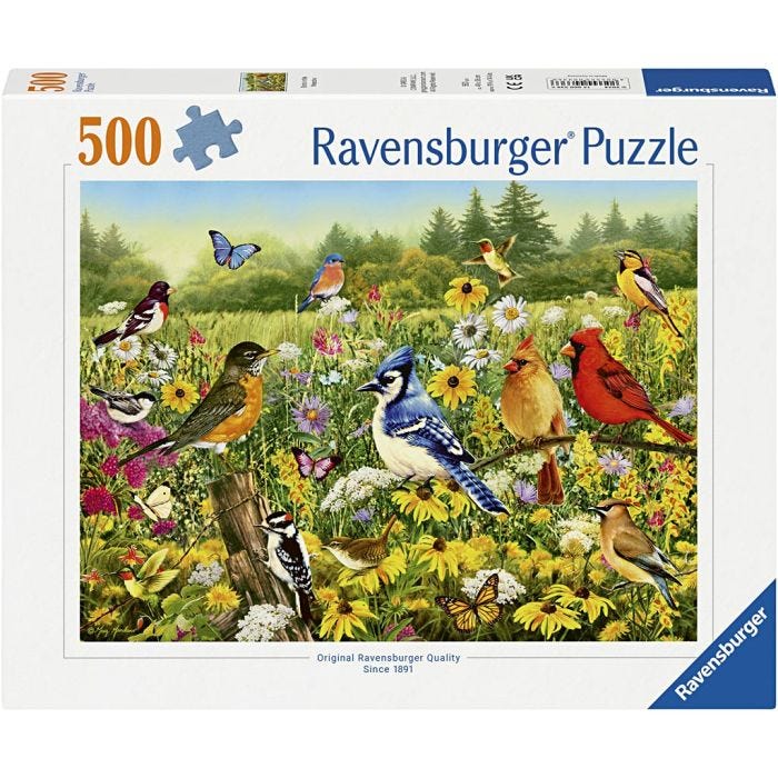 Ravensburger puslespill kattunger, Fugler, 500 brikker, 1 pk.