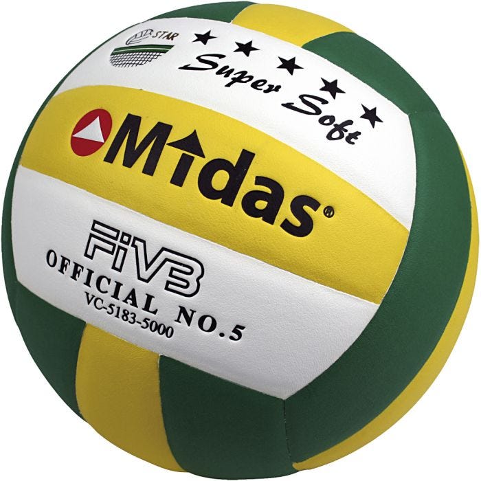 Midas Super Soft volleyball, nr. 5, dia. 21 cm, 1 stk.