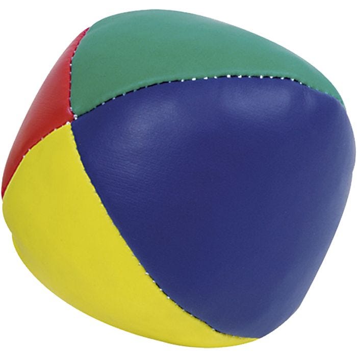 Sjonglørball, 6 cm, blå, grønn, rød, gul, 1 stk.