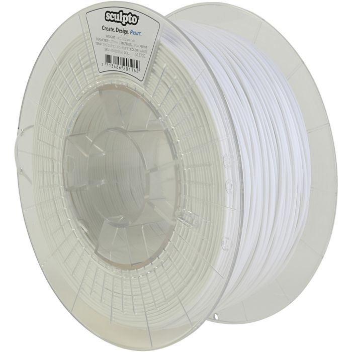 Sculpto filament, hvit, 1 kg