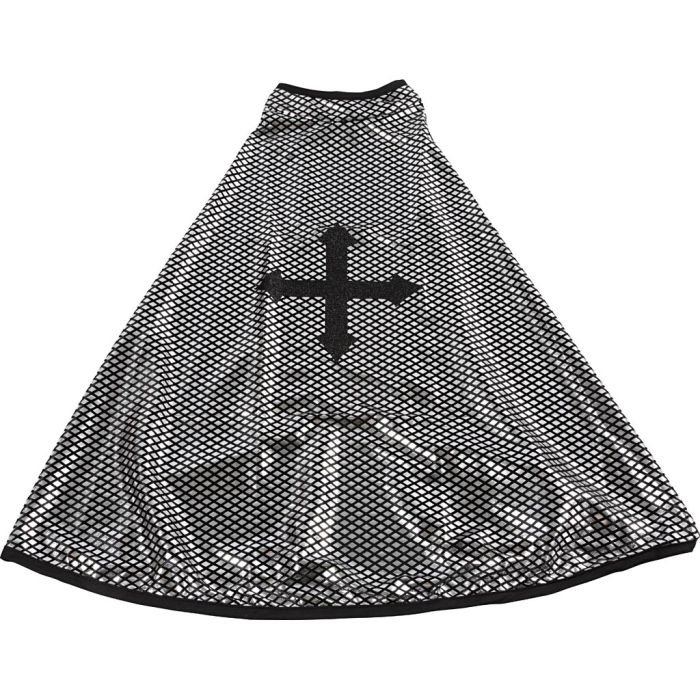 Kappe, Ridder, L: 49 cm, str. 5-6 år, svart, sølv, 1 stk.