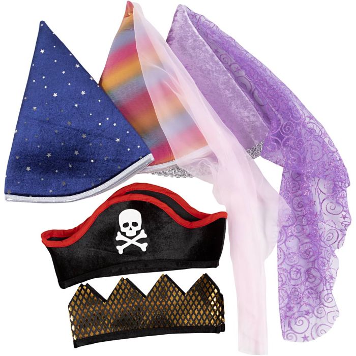 Hatter til utkledning, str. one size, 5 stk./ 1 pk.