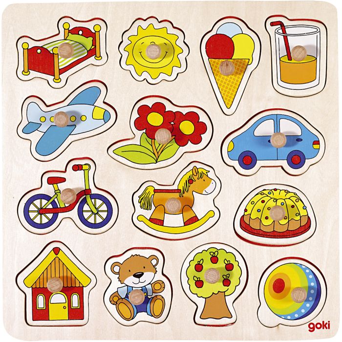 Knottpuslespill, str. 27x27 cm, 14 brikker, 1 stk.