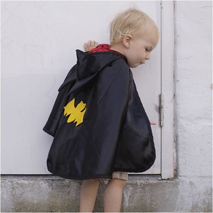 Baby Edderkopp/Flaggermuskappe, 1-2 år, svart, 1 stk.
