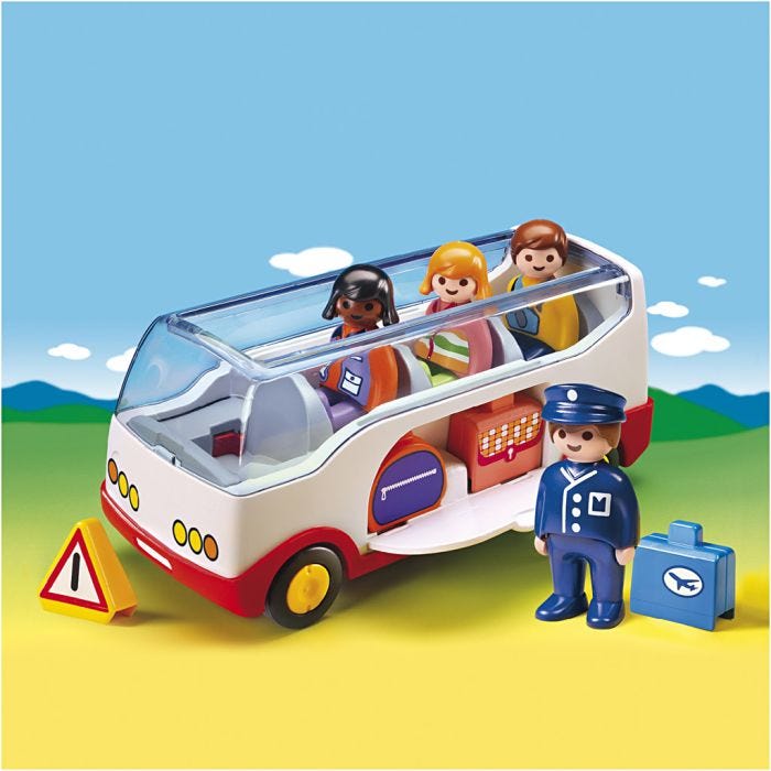 Playmobil Buss, 15,6 cm, 25,2 cm, 10 cm, 1 sett