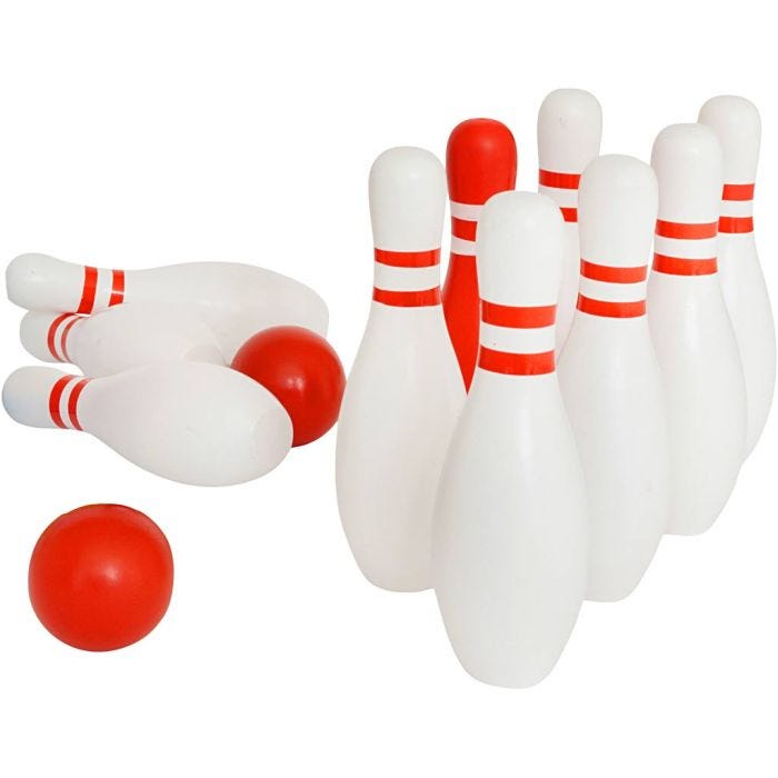 Bowling, H: 18 cm, 12 deler/ 1 pk.