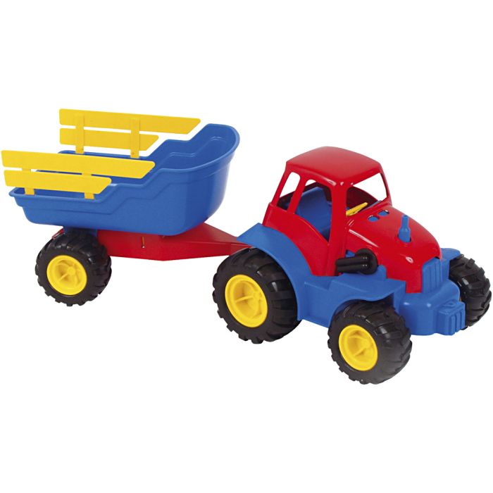dantoy Traktor med Henger, str. 42 cm, 1 stk.