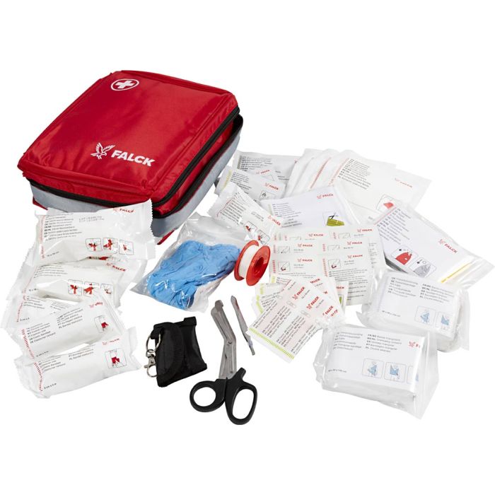 Førstehjelpsskrin med innhold, str. 26x20x6 cm, 1 sett