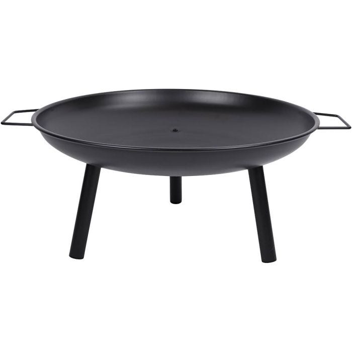 Bålpanne, H: 35 cm, B: 60 cm, dia. 60 cm, svart, 1 stk.