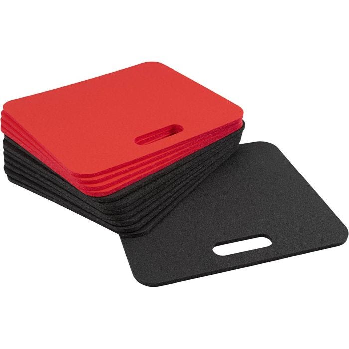 Sitteplater, str. 31x37 cm, tykkelse 10 mm, Farge kan variere , 12 stk./ 1 pk.