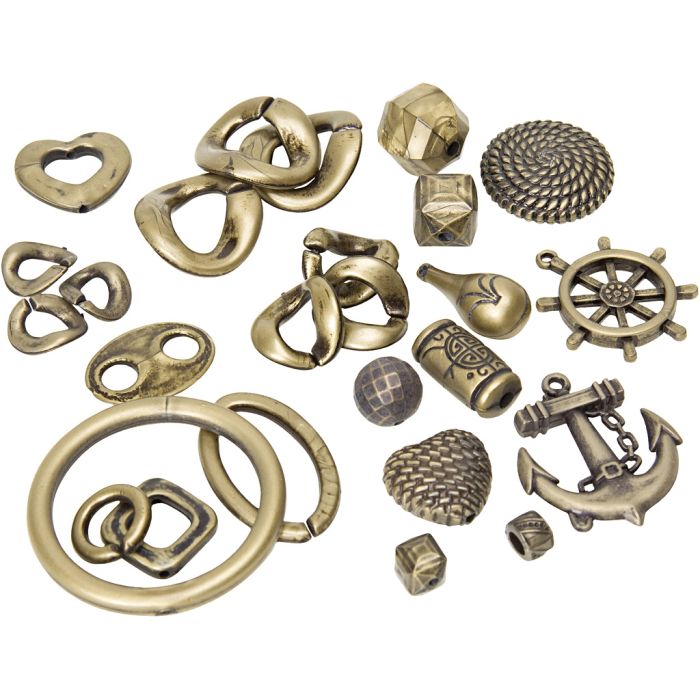 Smykkesett, antikk gull, 2000 g/ 1 pose