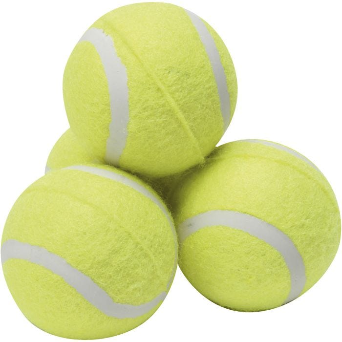 Tennisballer, gul, 30 stk./ 1 pk.