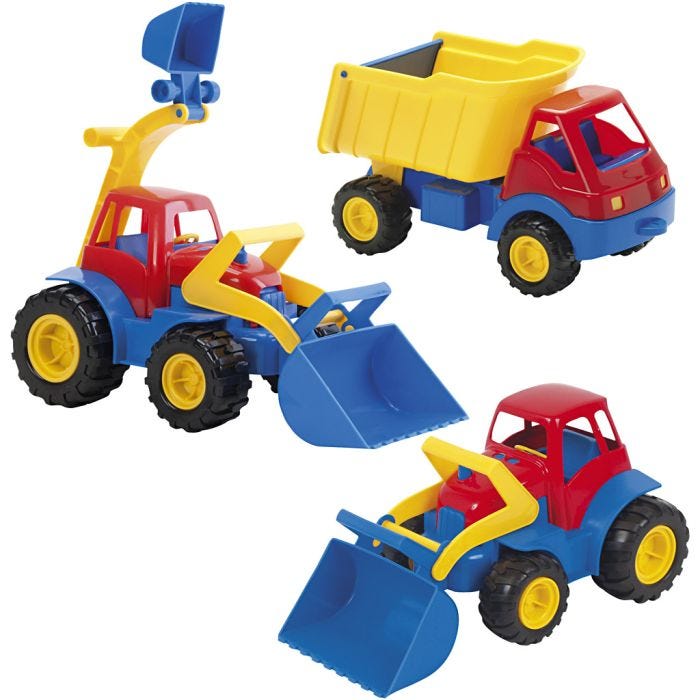 dantoy Arbeidskjøretøy, str. 30 cm, 3 stk./ 1 pk.