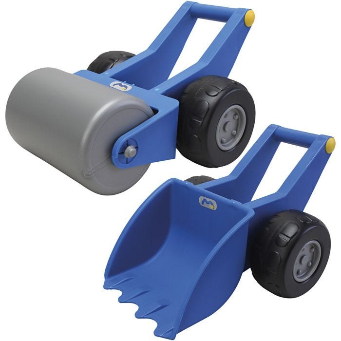 Arbeidsmaskiner til sandkassen, L: 31-32 cm, 2 stk./ 1 sett
