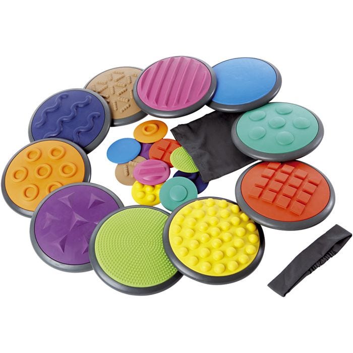GONGE® Tactile discs - hånd/fot skiver, ass. farger, 20 stk./ 1 pk.