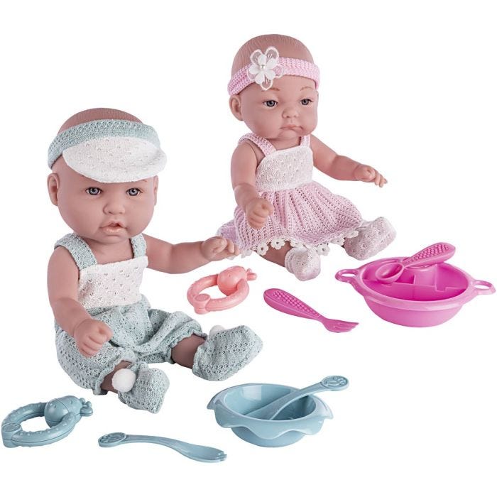 Babydukke hard kropp, Jente & Gutt, 2 stk./ 1 pk.
