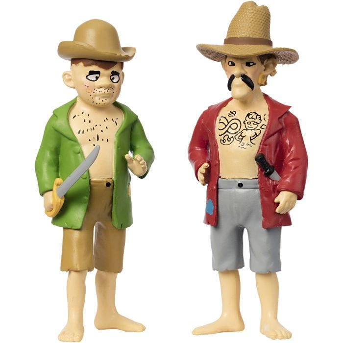 Pippi piratfigurer, 10 cm, 1 sett