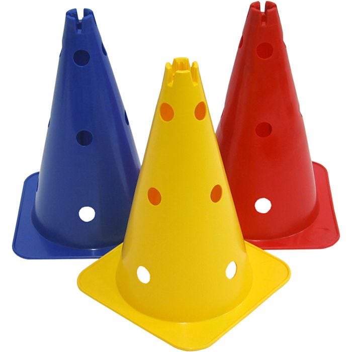 Multikjegle med hull, 38 cm, Farge kan variere , 1 stk.