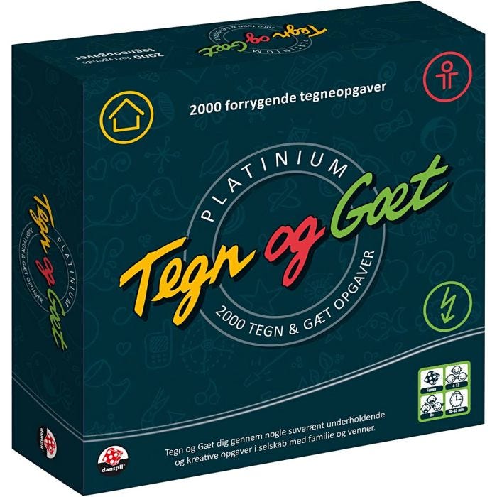 Danspil Tegn og Gjett platinium, DK, NO, SE, FI, 1 stk.