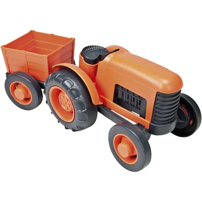 Green Toys, Traktor med henger , 30 cm, 1 sett