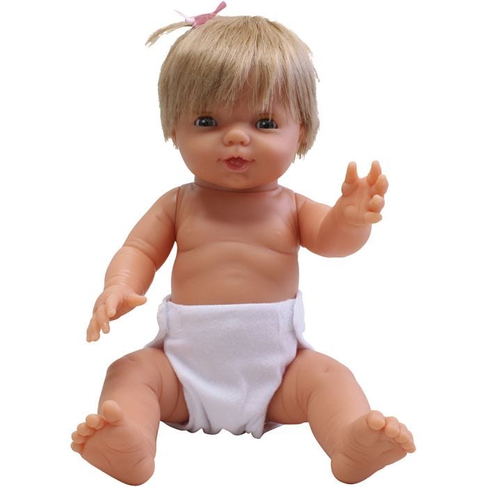 Babydukke, jente, 38 cm, 1 stk.