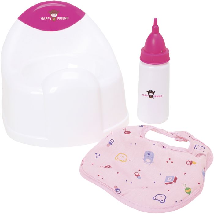 Potte, tåteflaske og smekke, 1 stk.