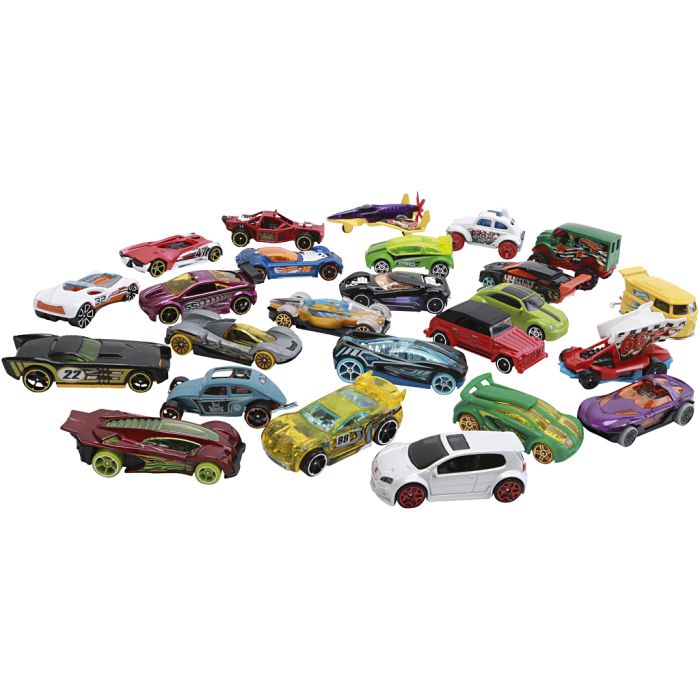 Hot Wheels Racerbiler, L: 8 cm, 30 stk./ 1 pk.