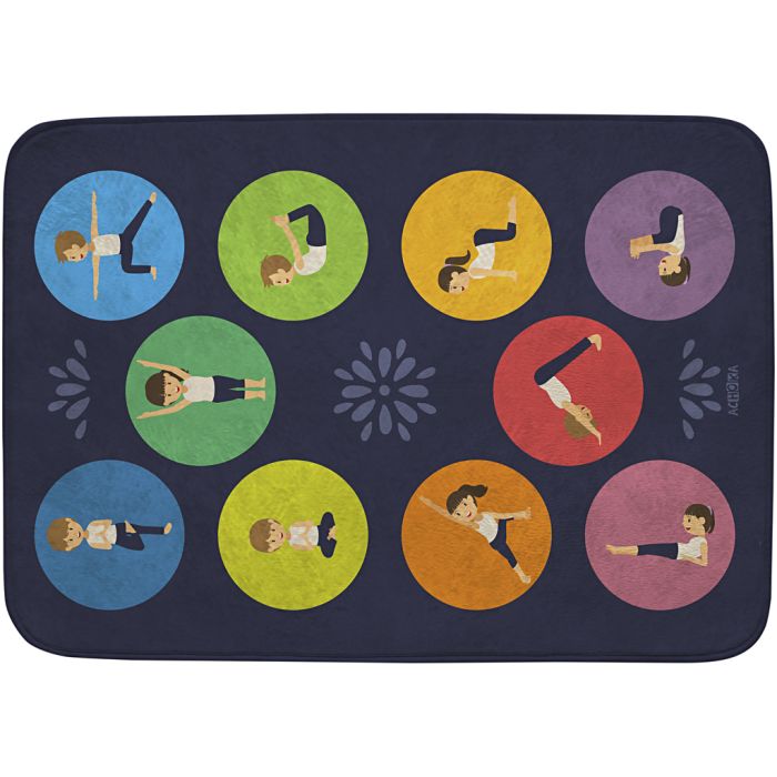 Yogamatte til barn, H: 2 mm, str. 150x100 cm, 1 stk.